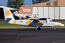 An Air Moorea Twin Otter at Papeete Airport seen in front of the Air A...