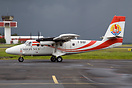 An Air Moorea Twin Otter in revised Tahiti Nui colours taxying at Pape...