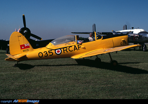 18035 belongs to the Canadian Warplane Heritage DHC-1 Chipmunk