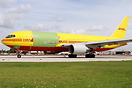 First DHL B767-200 with a Side Cargo Door (SCD) installed, seen minute...