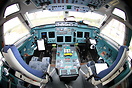 A very modern cockpit for this Russian jet seen before the flight to L...