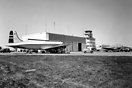 Overview of Stavenger Sola Airport circa 1958 with a Loftleidir Icelan...